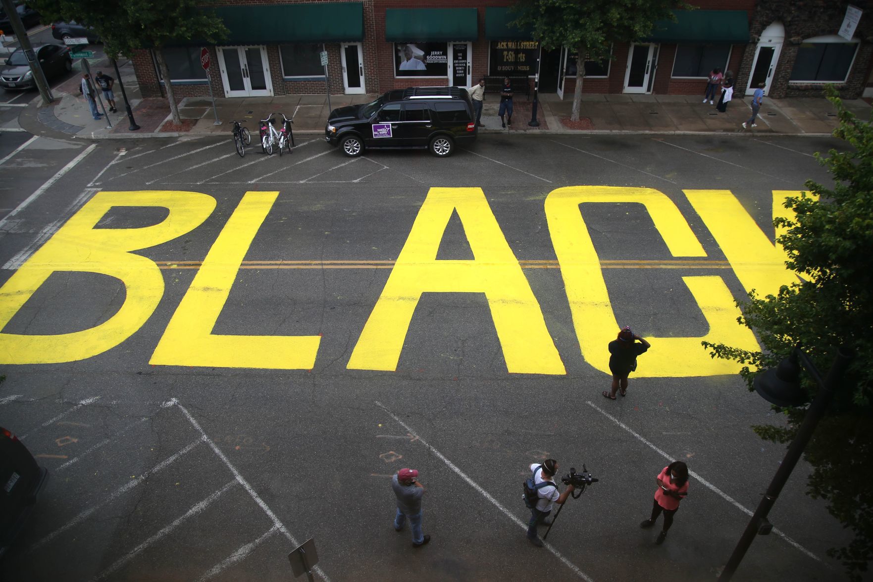 'Black Lives Matter' painted in Greenwood District